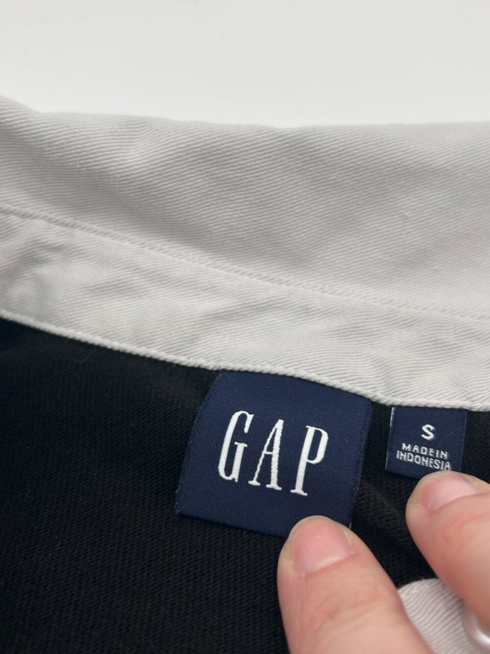 Gap Polo Mini Oversized Jersey Dress Preppy Logo Collared Rugy Side Pockets Sz S - Picture 12 of 12